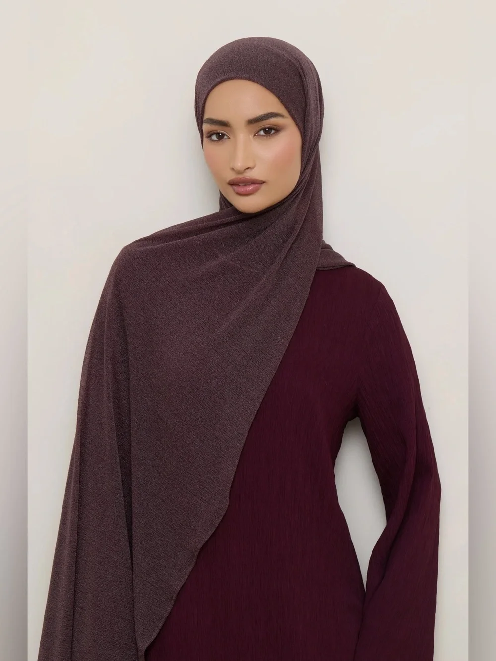 Veiled Collection Shimmer Stretch Hijab - Truffle 🌸 FIRM PRICE 🌸